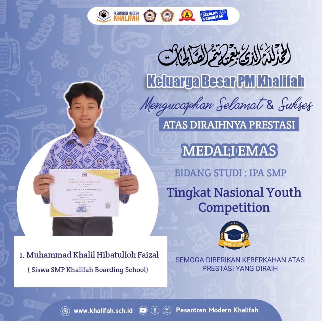 Santri Pesantren Modern Khalifah Raih Medali Emas Di Olimpiade Generasi Cemerlang Nasional!