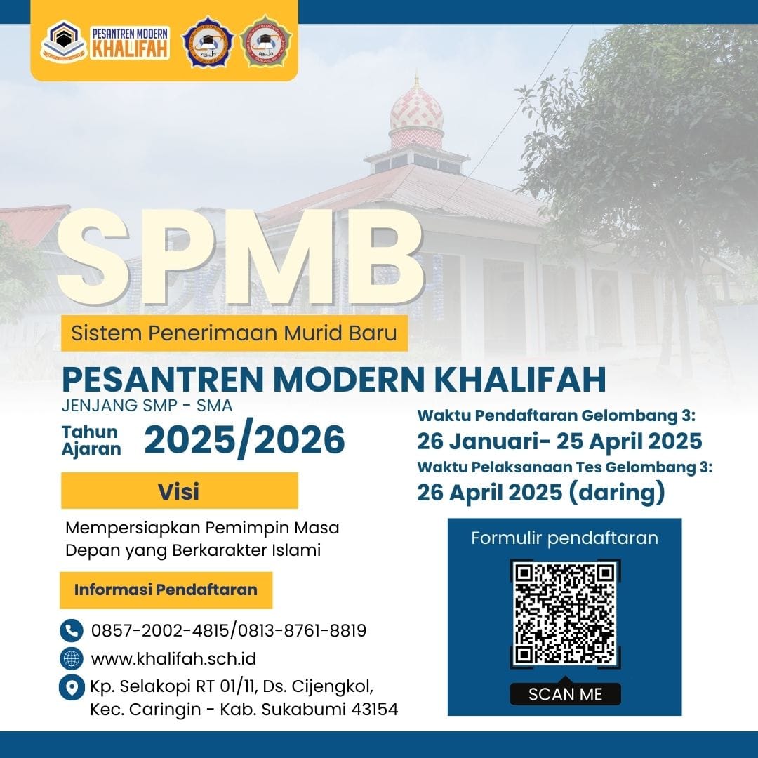H-5 PENDAFTARAN SANTRI BARU TAHUN PELAJARAN 2025/2026 DITUTUP ‼