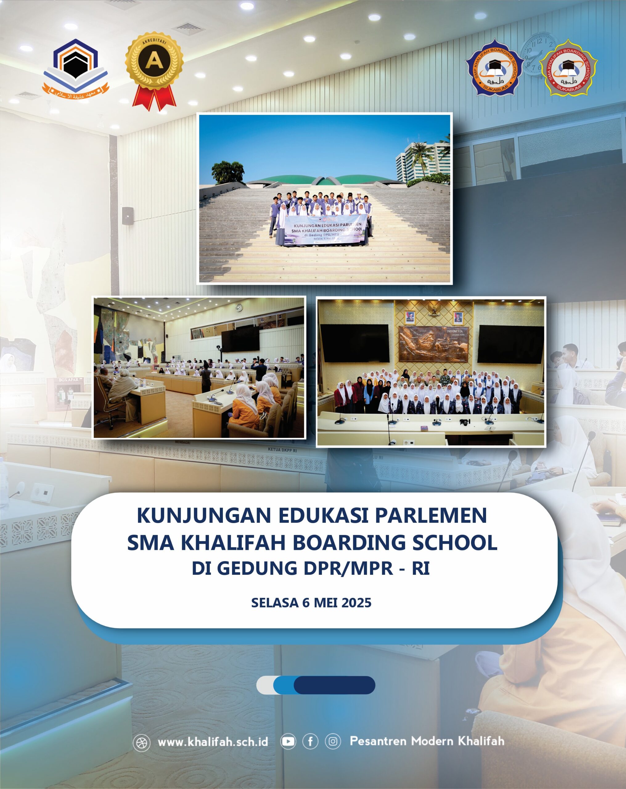 KUNJUNGAN EDUKASI PARLEMEN: SANTRI SMA KHALIFAH BELAJAR DINAMIKA DEMOKRASI DI GEDUNG DPR/MPR RI